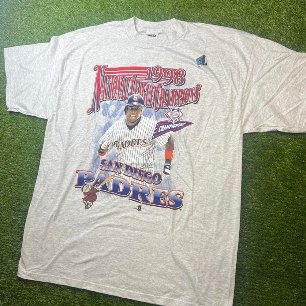 Vintage NWT 1998 Padres NL Champions Tony Gwynn MLB T Shirt Size XXL
